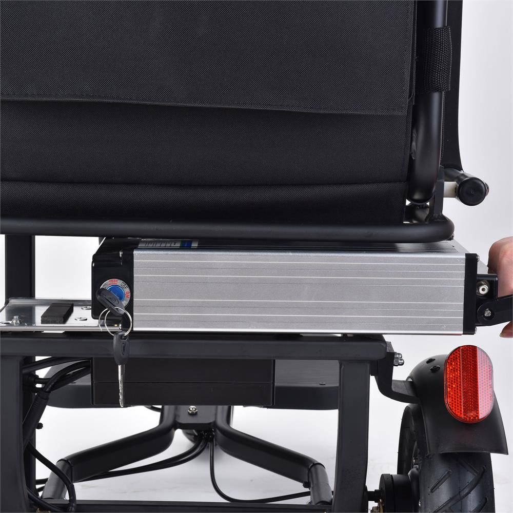MotoTec Folding Mobility Electric Trike 48v 700w Dual Motor Lithium Black MT-FOLD-TRK-700