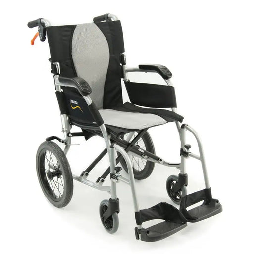 Karman Healthcare Ergo Flight Transport 16"| 18" with swing away footrest and companion brakes